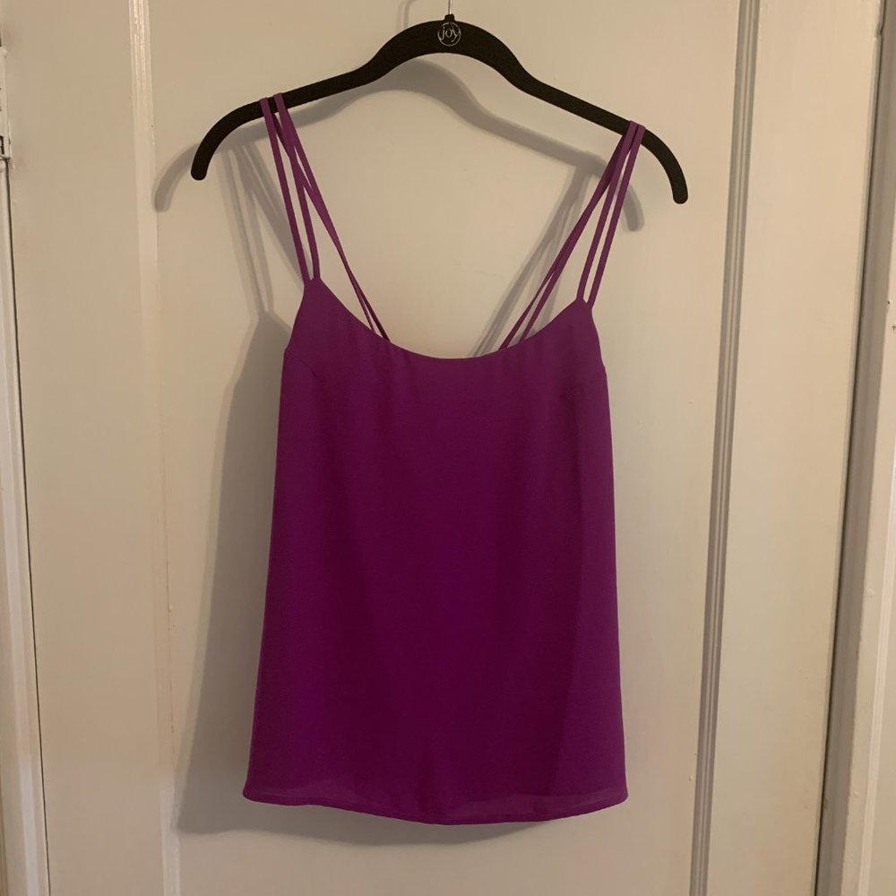 Banana Republic Cross-Back Camisole Tank, 6, Purple
